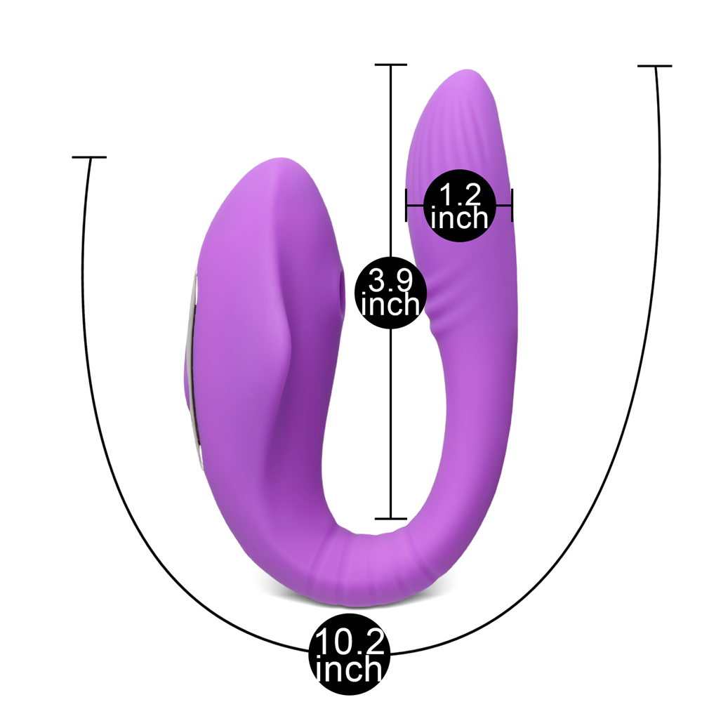 Remote Controlled Couples Vibrator with Sucking Function - Image 7