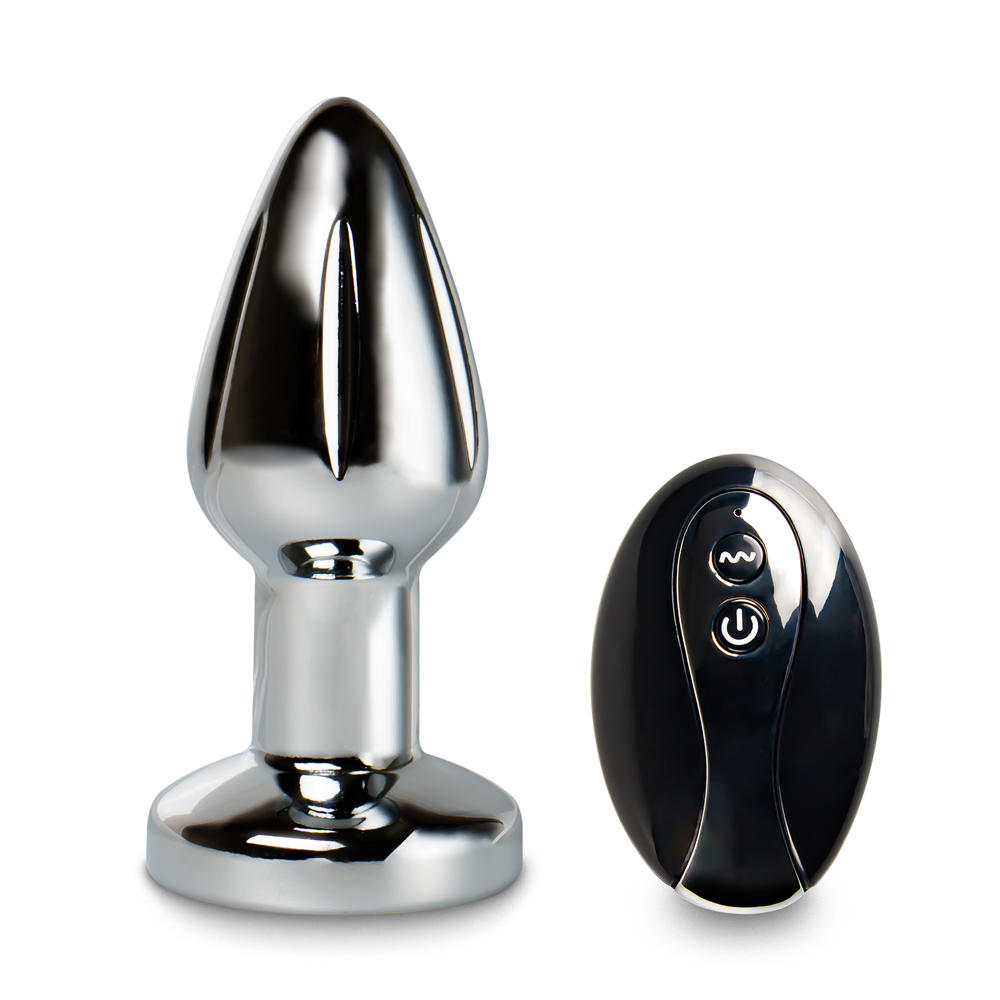 Remote Controlled Metal Vibrating Butt Plug 5.5x2.7 cm - Image 2