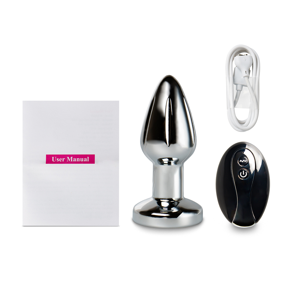 Remote Controlled Metal Vibrating Butt Plug 5.5x2.7 cm - Image 7