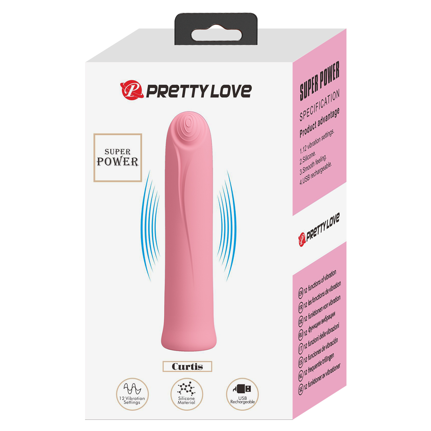 PRETTY LOVE CURTIS mini rechargeable vibrator 10 cm - Image 7