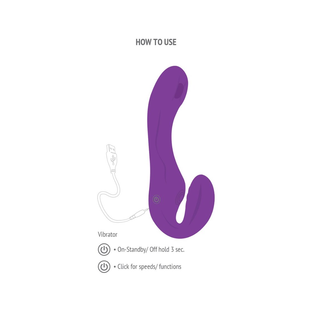 Strapless Strap-On Pulse Vibe PURPLE - Image 6
