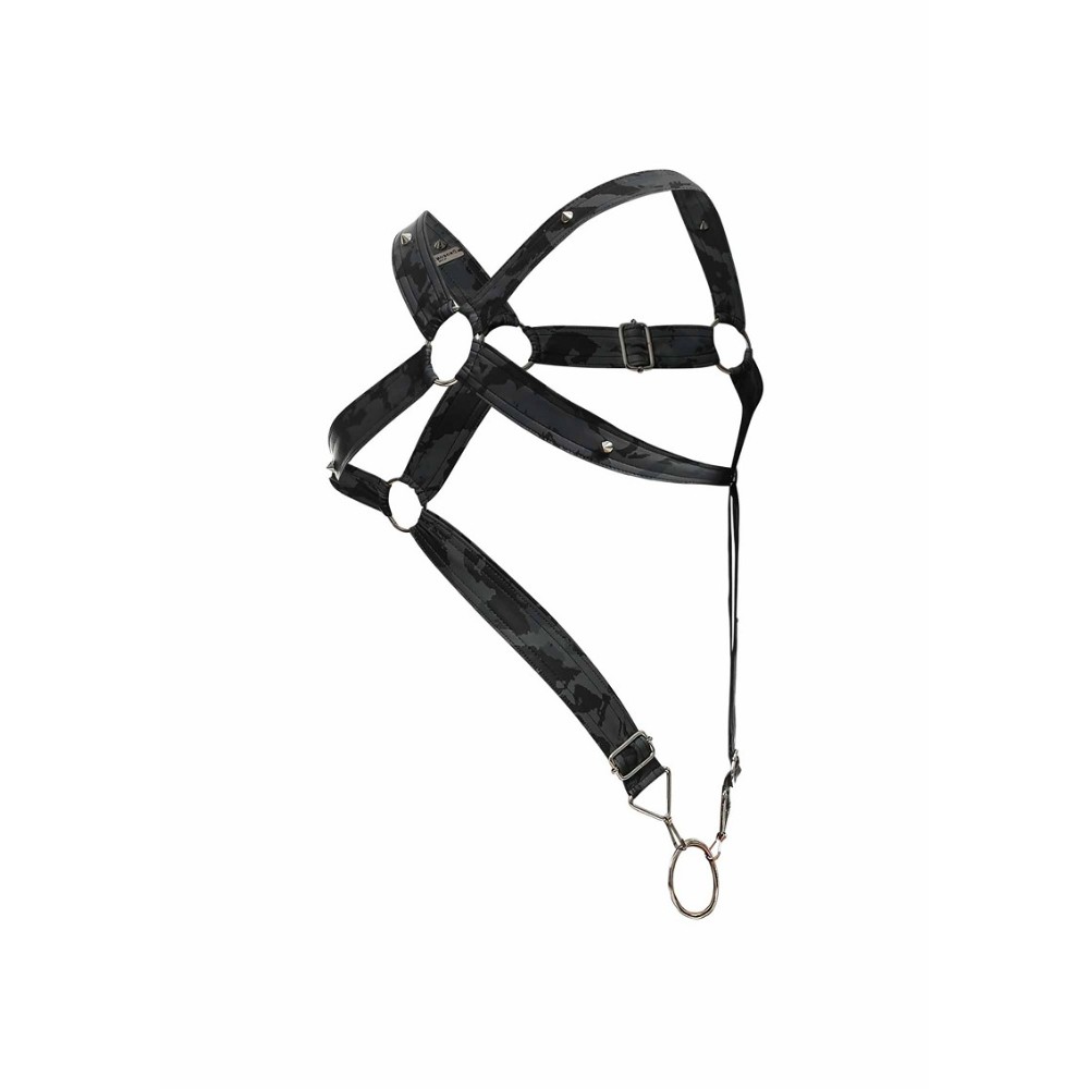 DNGEON Cross Cockring Harness O/S GREY - Image 3