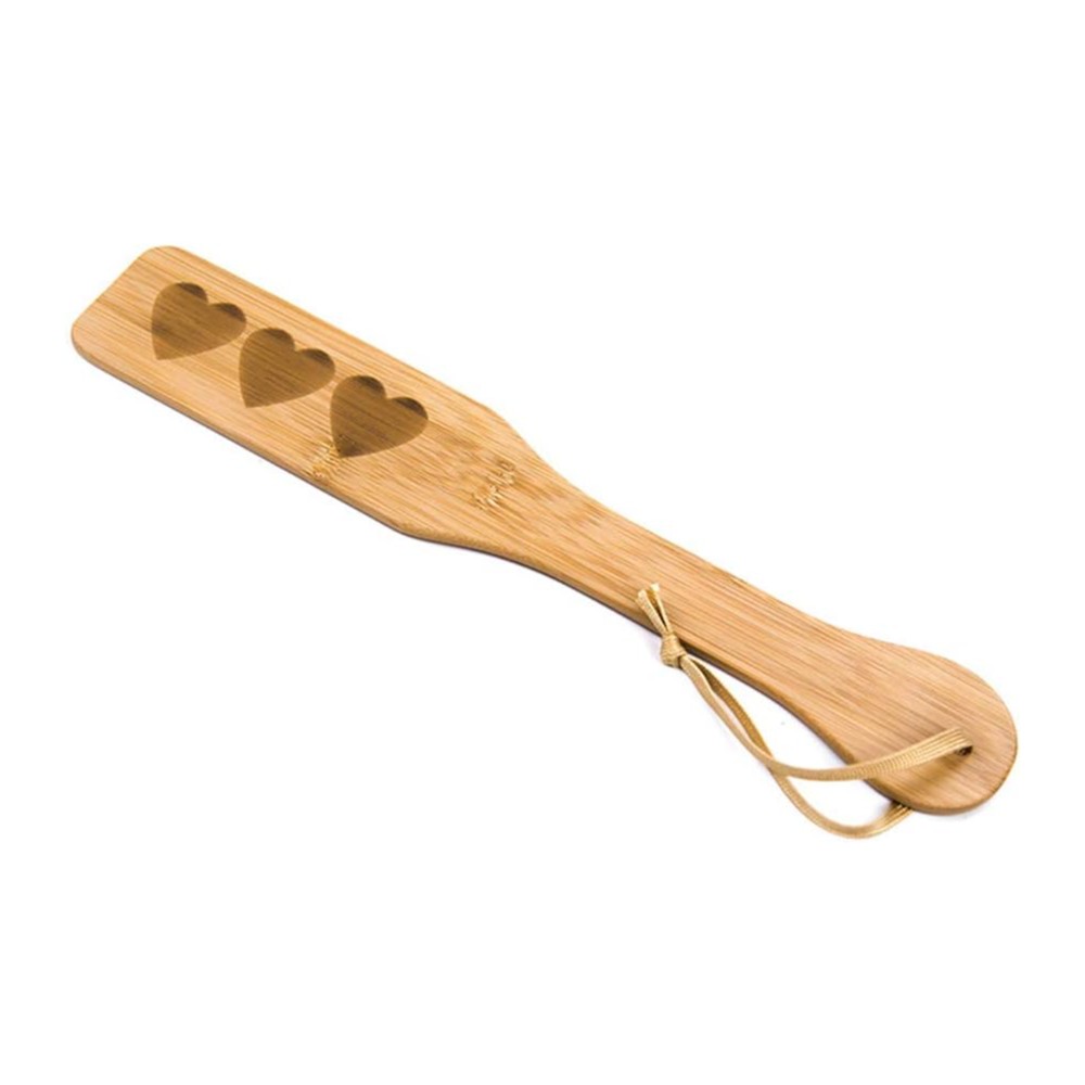 NAUGHTY TOYS Heart pattern bamboo Paddle 32 cm - Image 4