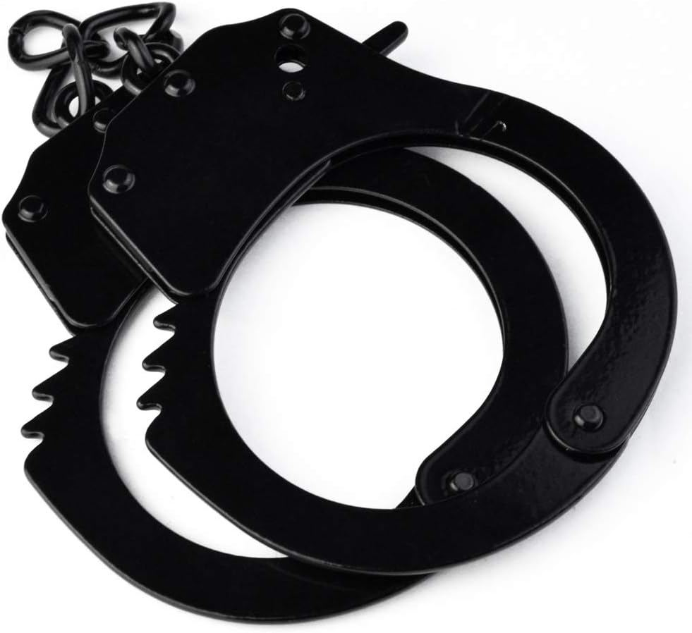 NAUGHTY TOYS Black plated heavy use handcuffs - Image 5