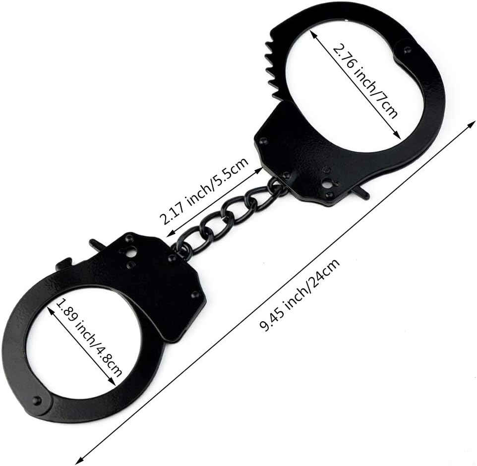 NAUGHTY TOYS Black plated heavy use handcuffs - Image 7