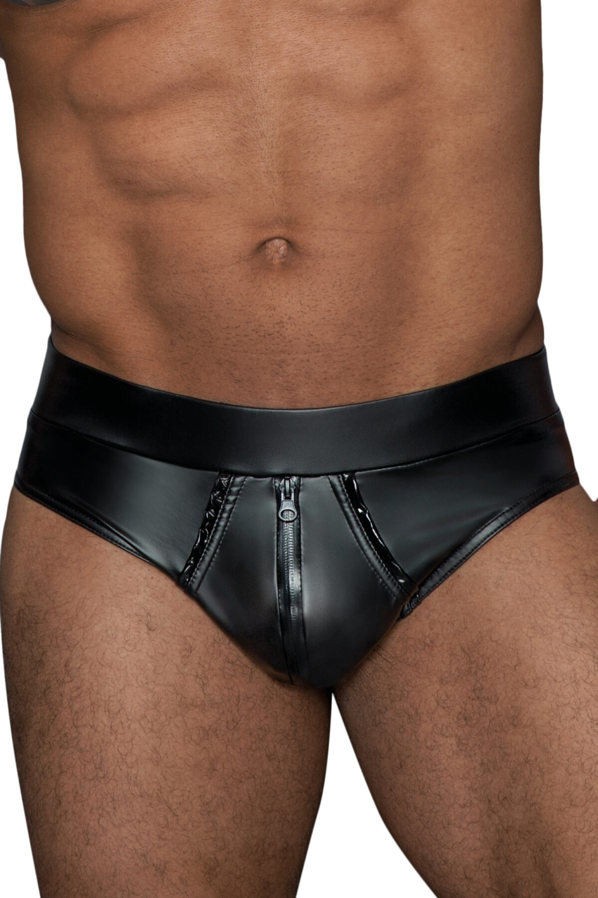 Noir handmade Shorts with continuous zipper - Image 2