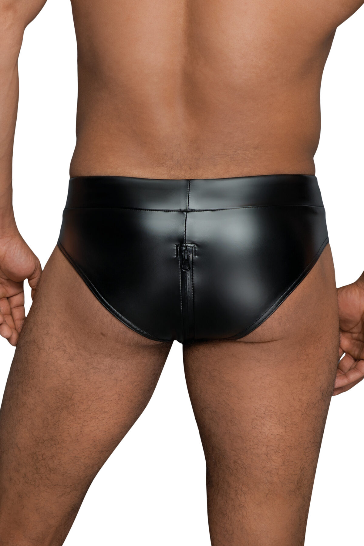 Noir handmade Shorts with continuous zipper - Image 3