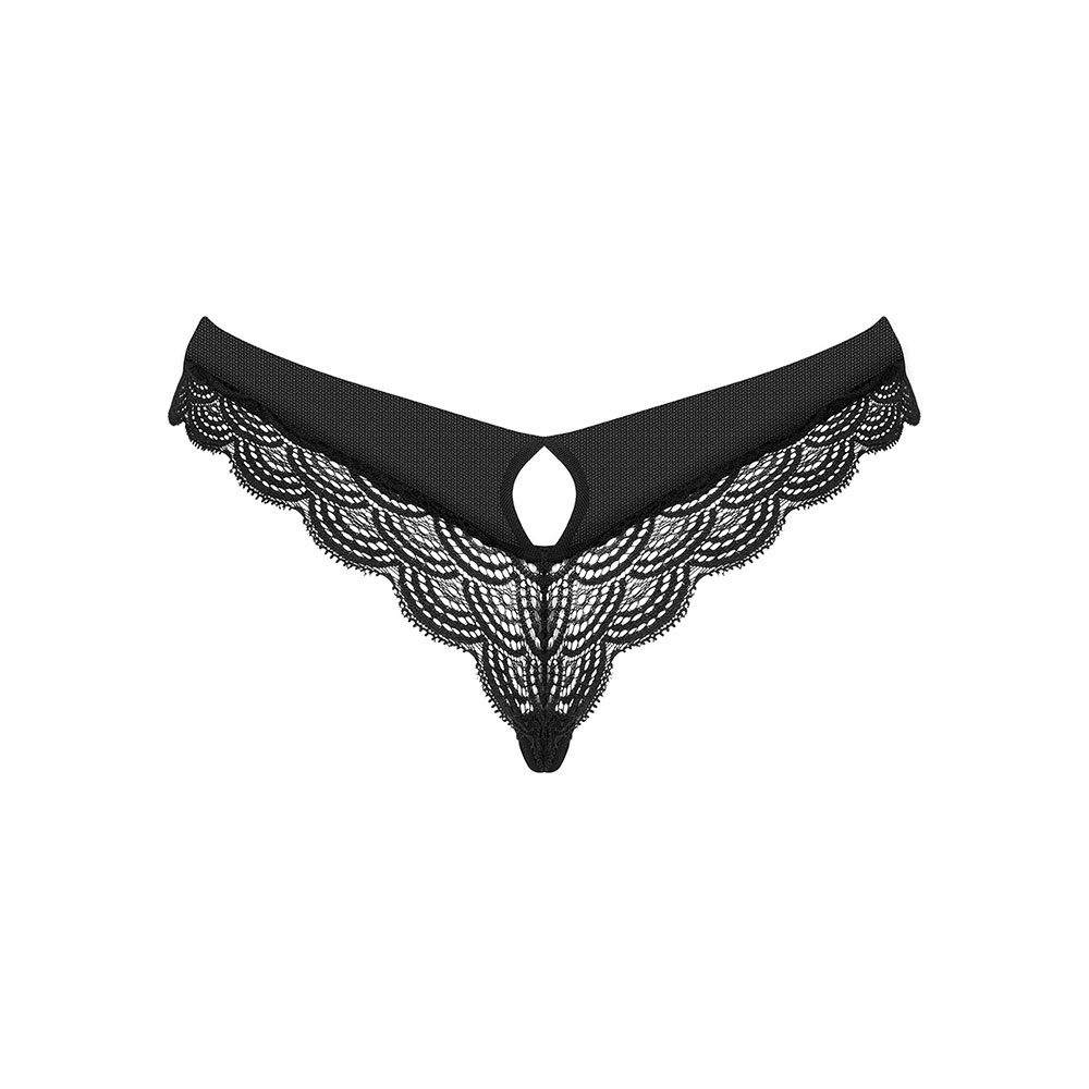 Obsessive Chemeris panties with lace Black - Image 3