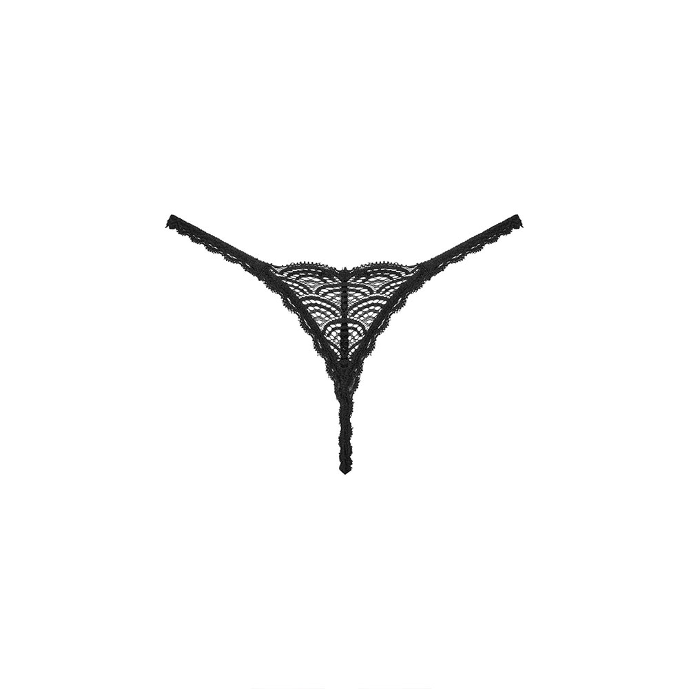 Obsessive Chemeris thong with lace Black - Image 3