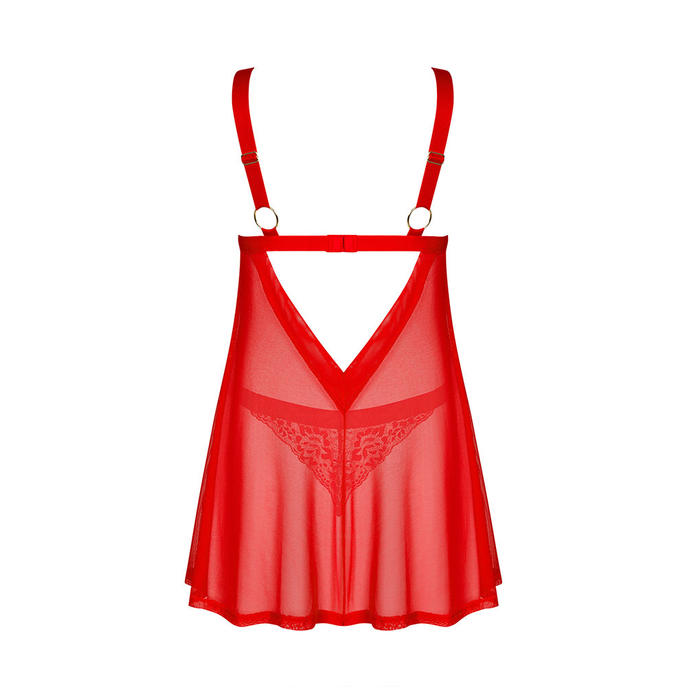 Obsessive Elianes Babydoll and Thong Red - Image 3