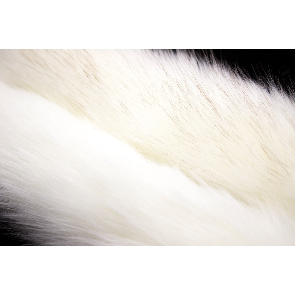 Snow White Fox tail with metal small butt plug 3 cm - Image 5