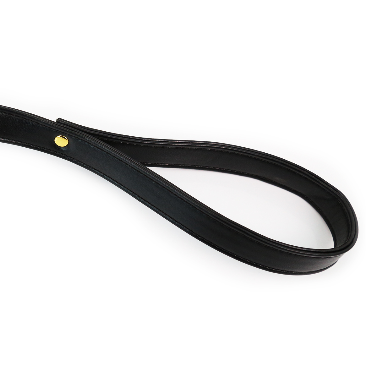 NAUGHTY TOYS fetish light black leather collar with leash - Image 4