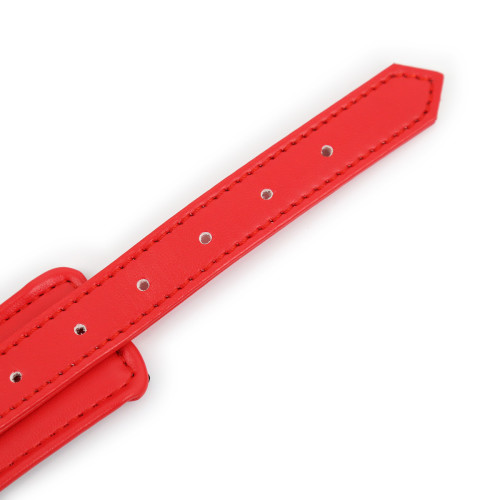 NAUGHTY TOYS sexy red with Gold snap-hook leather Ankle cuffs - Image 4