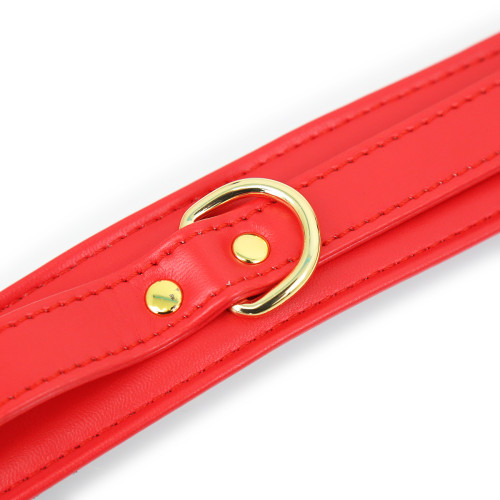 NAUGHTY TOYS sexy red with Gold snap-hook leather Ankle cuffs - Image 5