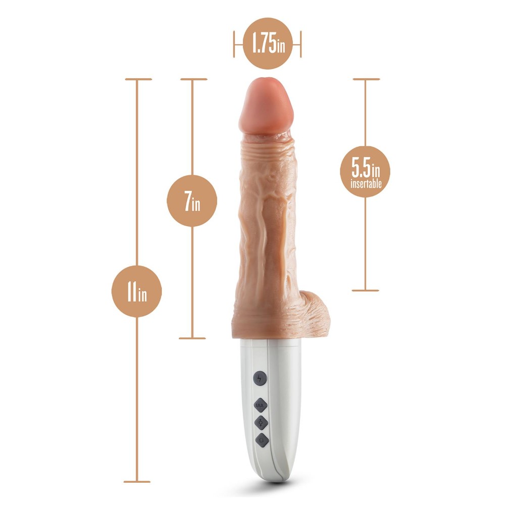 Dr Hammer Thrusting Dildo with Handle 17.7 x 4.4 cm BEIGE - Image 3