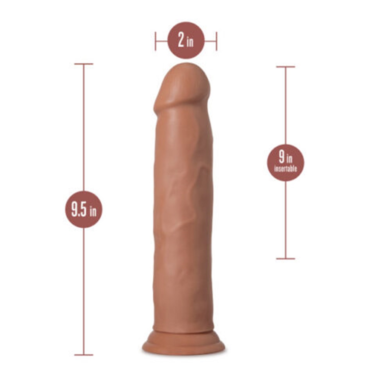 Au Naturel Carlos Dildo 24 x 5 cm MOCHA - Image 3