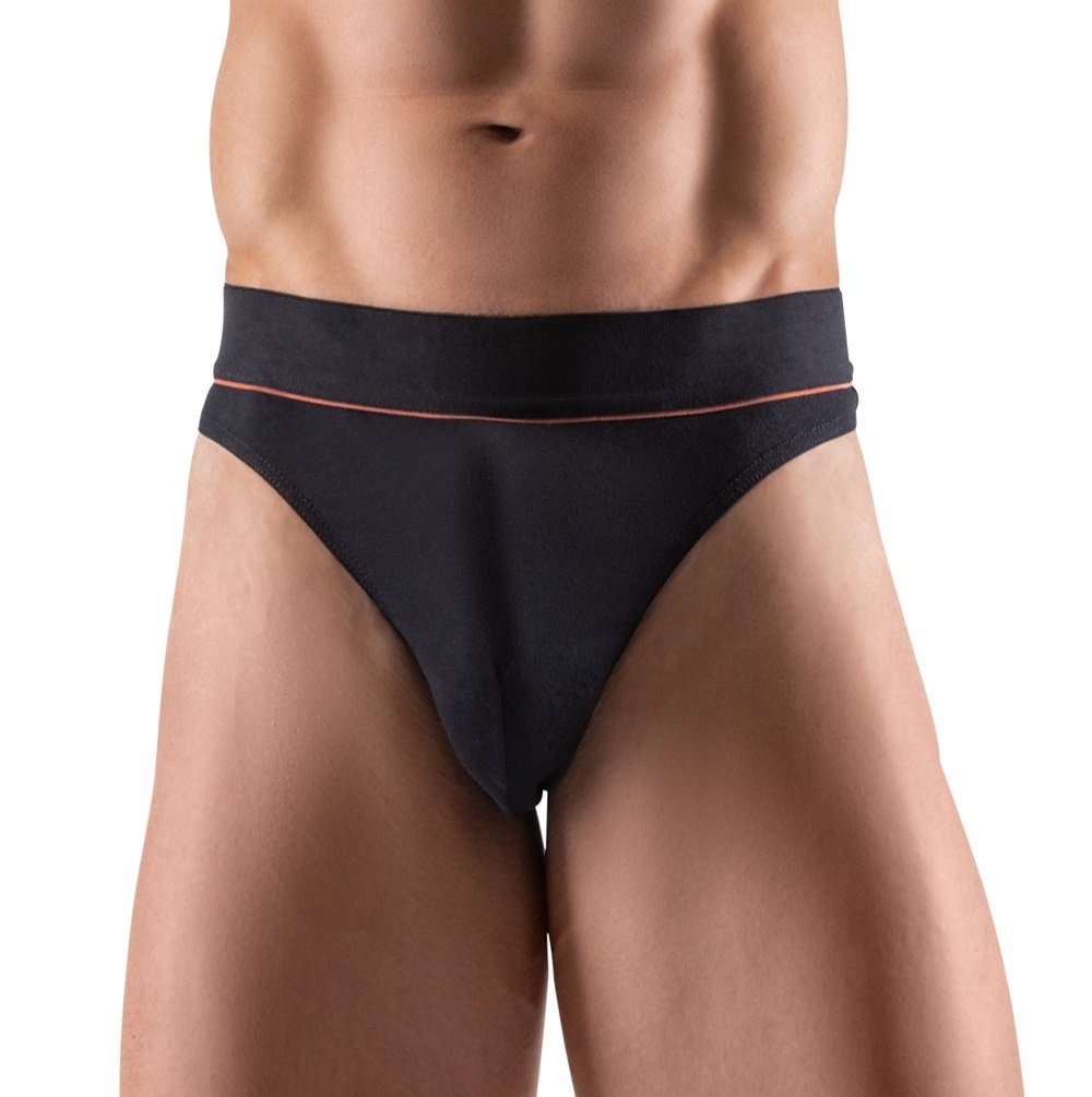 Plus Size Svenjoyment mens black string with red stripe - Image 3