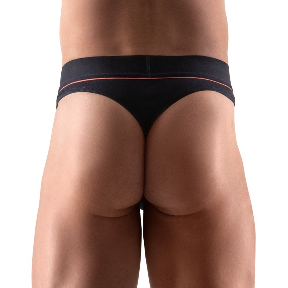 Plus Size Svenjoyment mens black string with red stripe - Image 4
