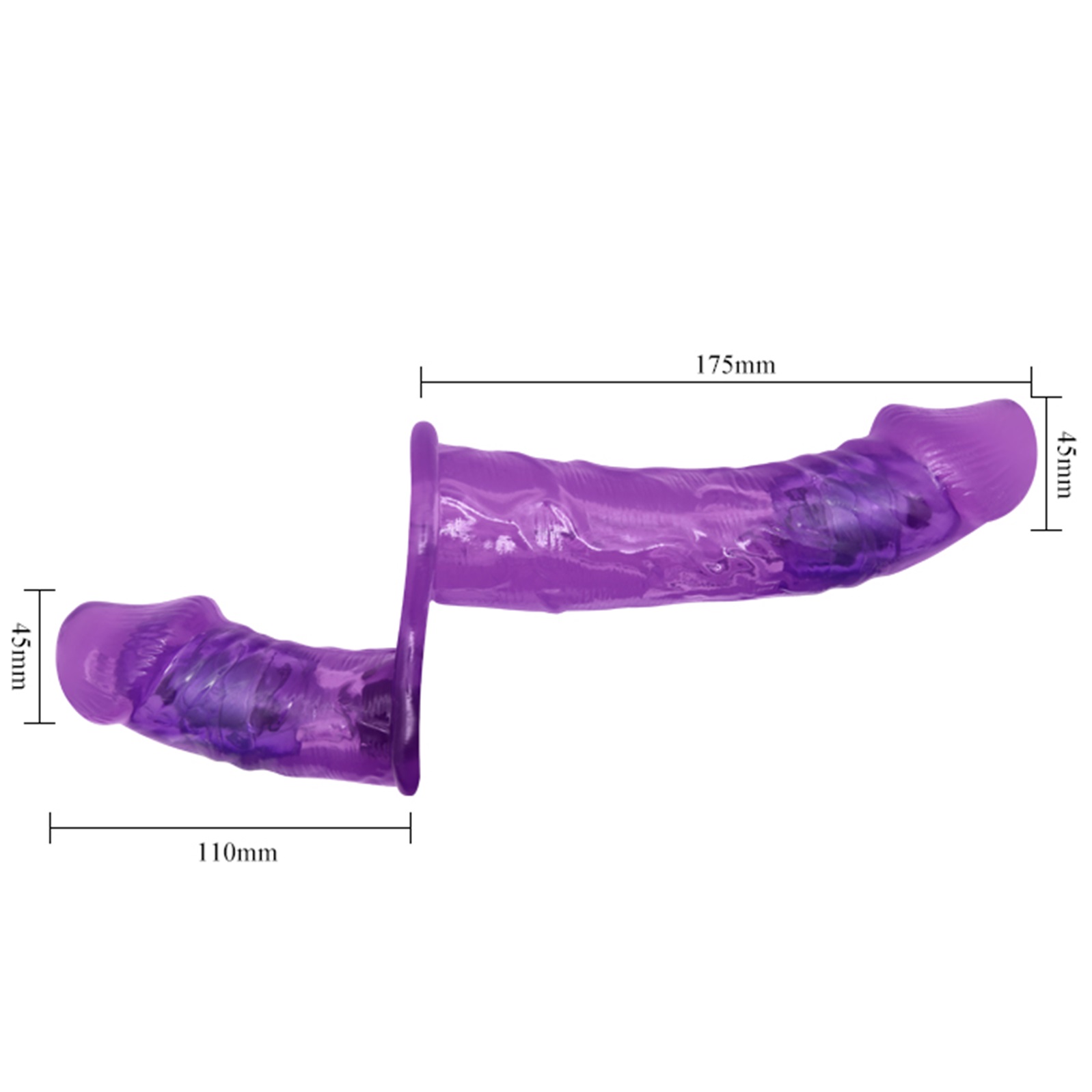 Baile ULTRA Strap On harness with purple double vibrator - Image 3