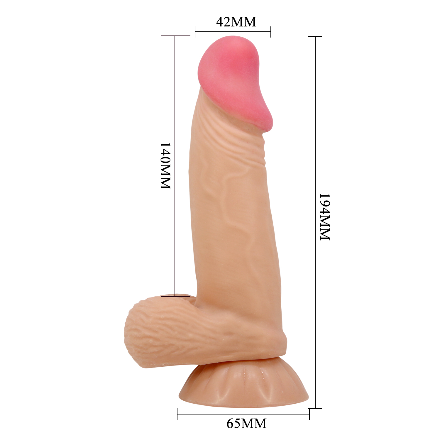 Pretty Love Sliding Skin suction base Dildo 19.4 x 4.2 cm - Image 4
