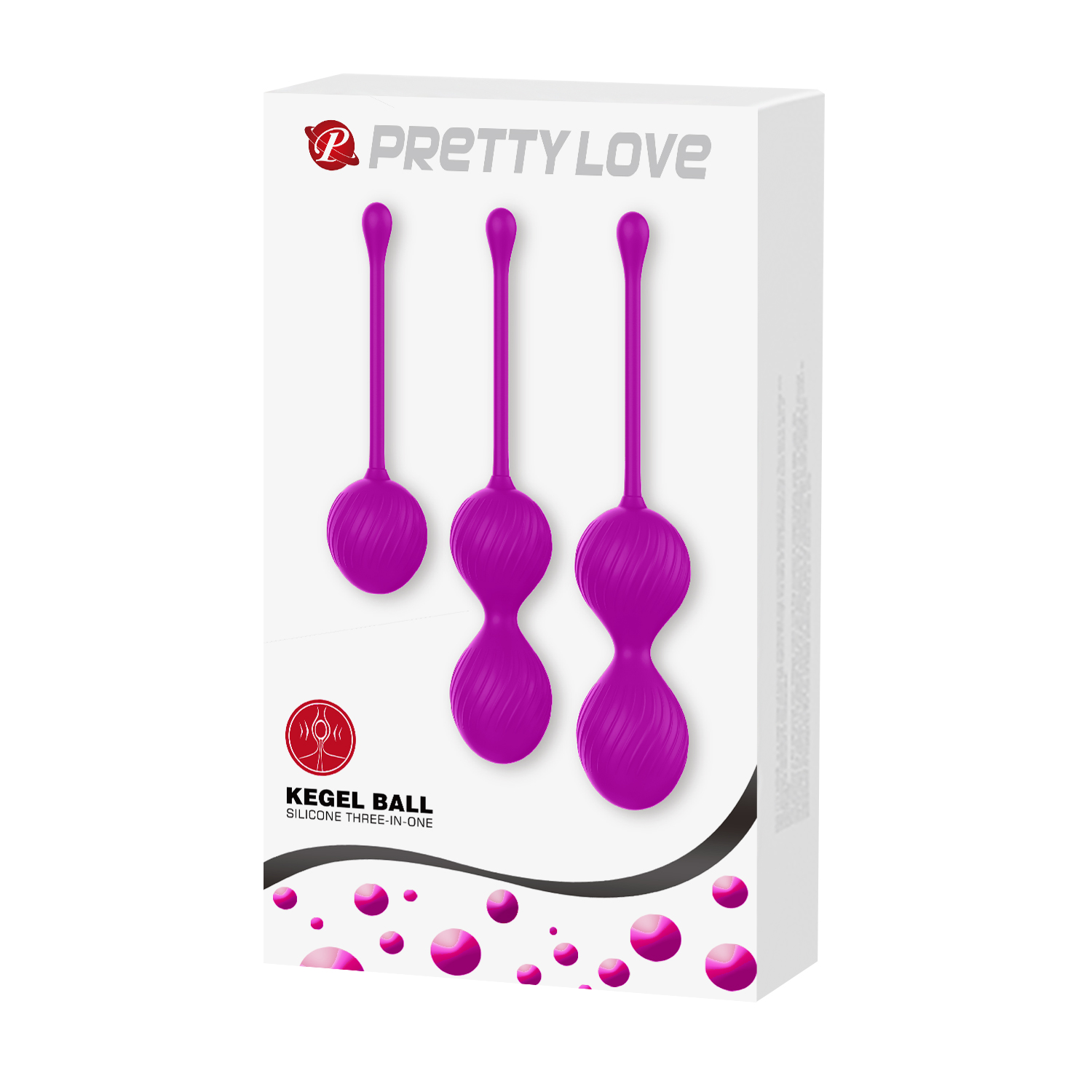 Pretty Love Set of 3 silicone Kegel Balls PURPLE - Image 2