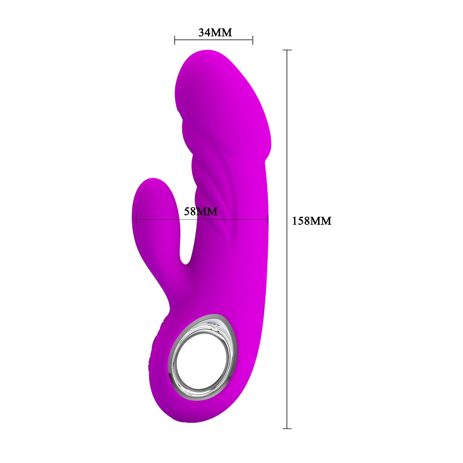 PRETTY LOVE ANSEL Rabbit Vibrator PURPLE - Image 2