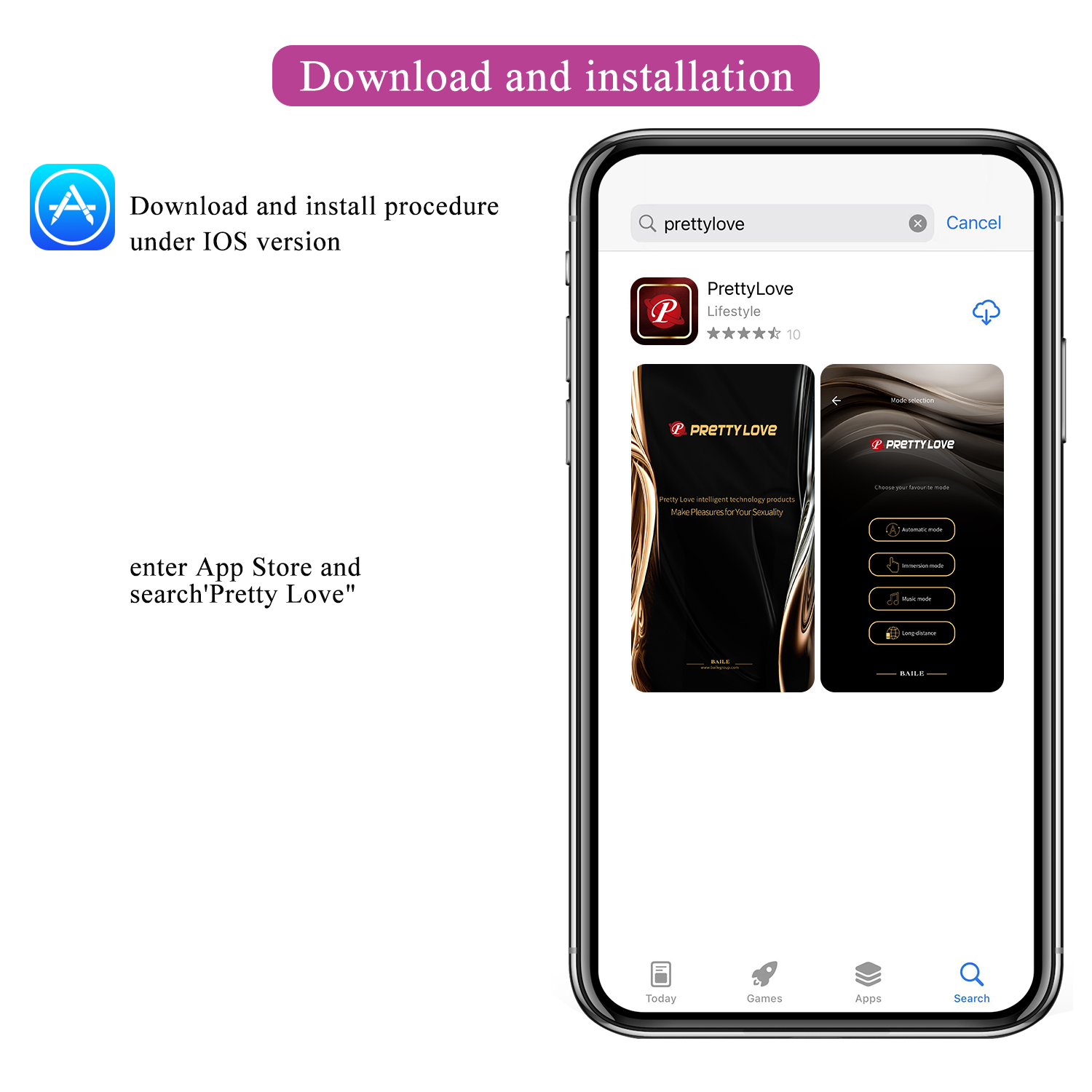 Pretty Love CATALINA App controlled Egg Vibrator PINK - Image 3