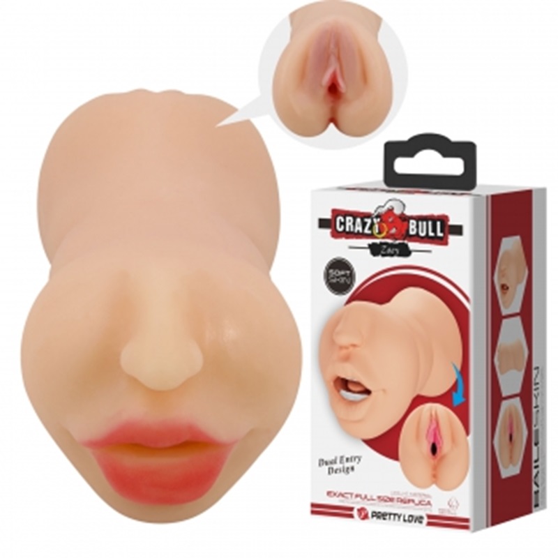 CRAZY BULL ZOEY Flesh white handy Pussy and Mouth stroker - Image 6