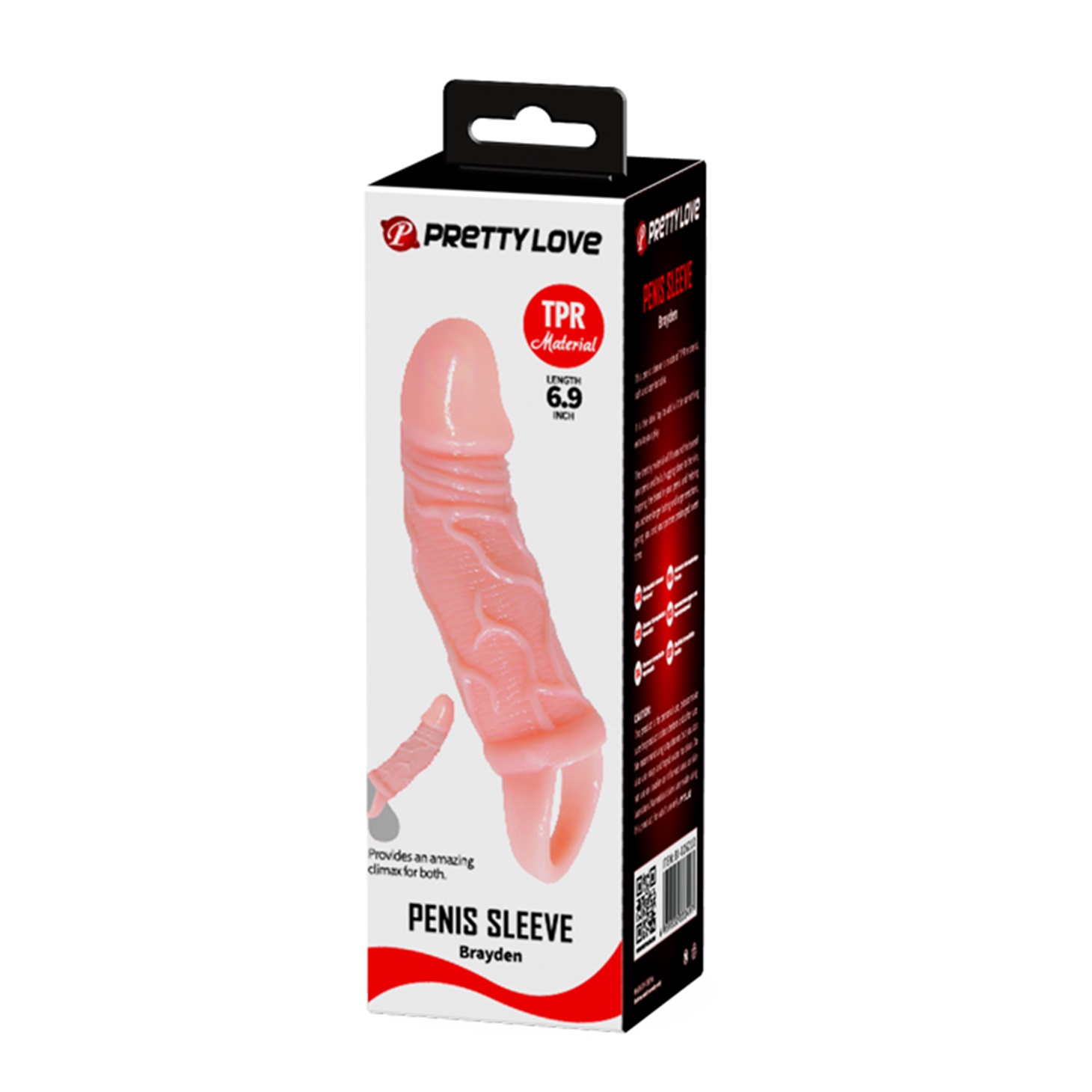 Pretty Love BRAYDEN Penis Sleeve 17.5 cm FLESH WHITE - Image 7