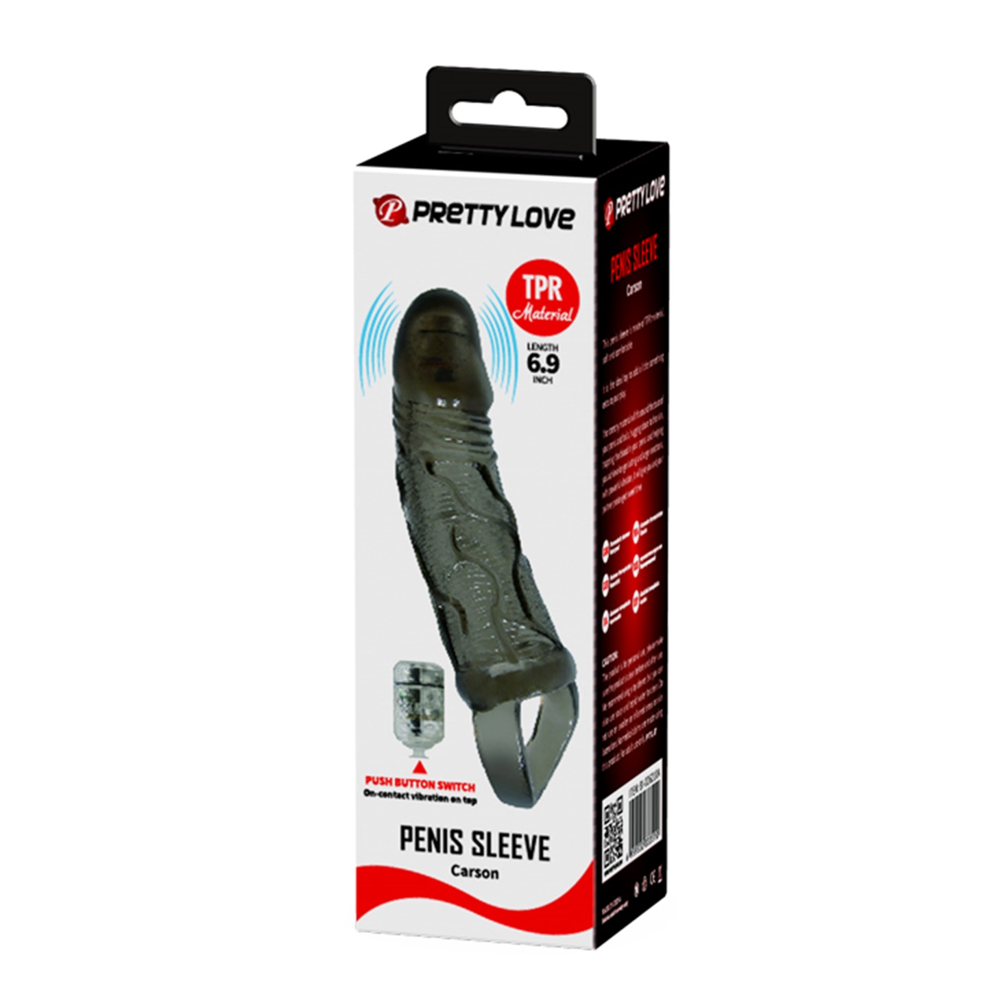 Pretty Love CARSON Vibrating Penis Sleeve 17.5 cm BLACK - Image 7