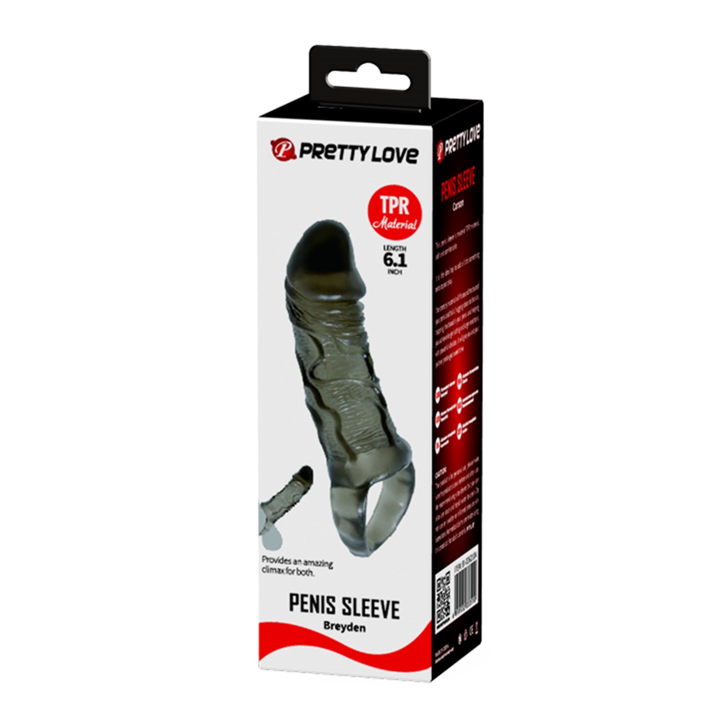 Pretty Love BREYDEN Penis Sleeve 15.5 cm BLACK - Image 6