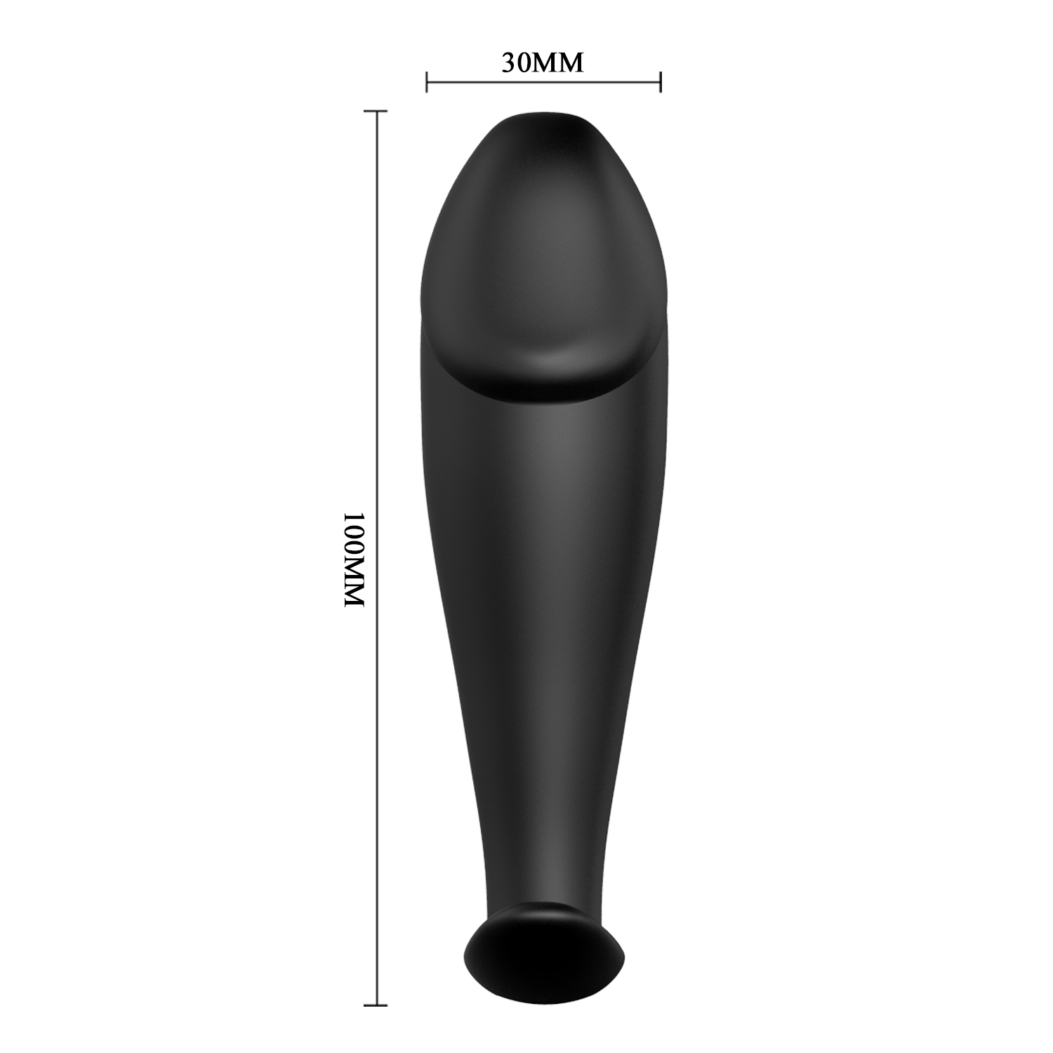 Pretty Love silicone Butt Plug 10 x 3 cm BLACK - Image 2