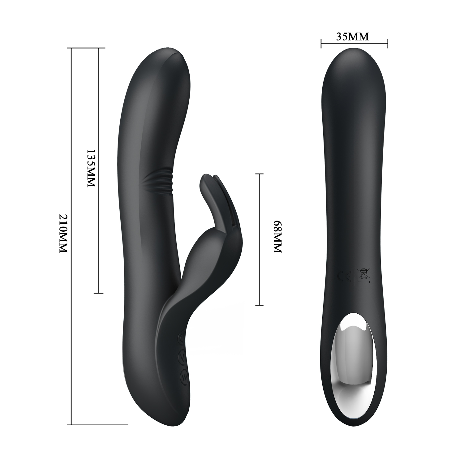 Pretty Love DYLAN Rabbit Vibrator BLACK - Image 5