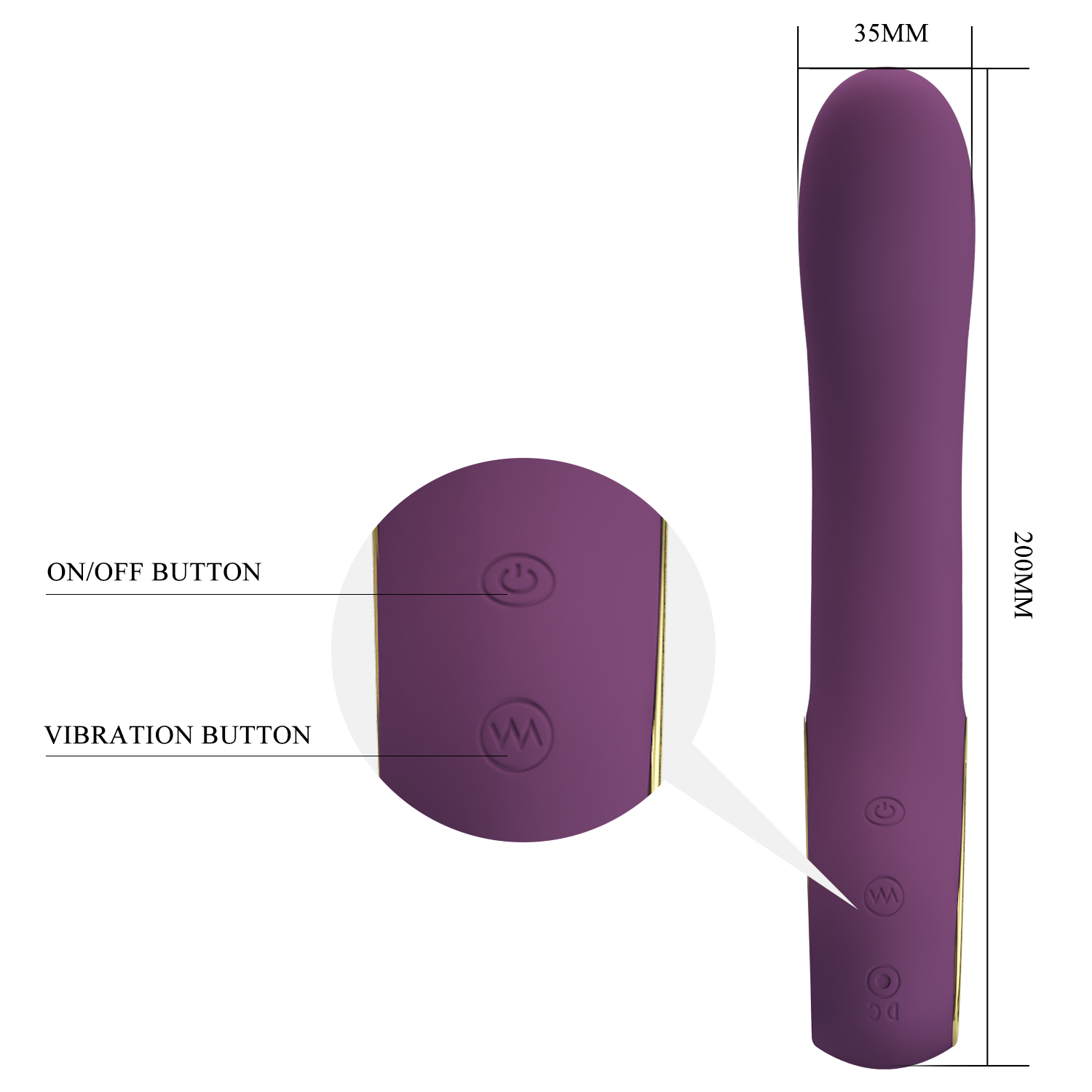 Pretty Love ETHAN App controlled Vibrator PURPLE - Image 6