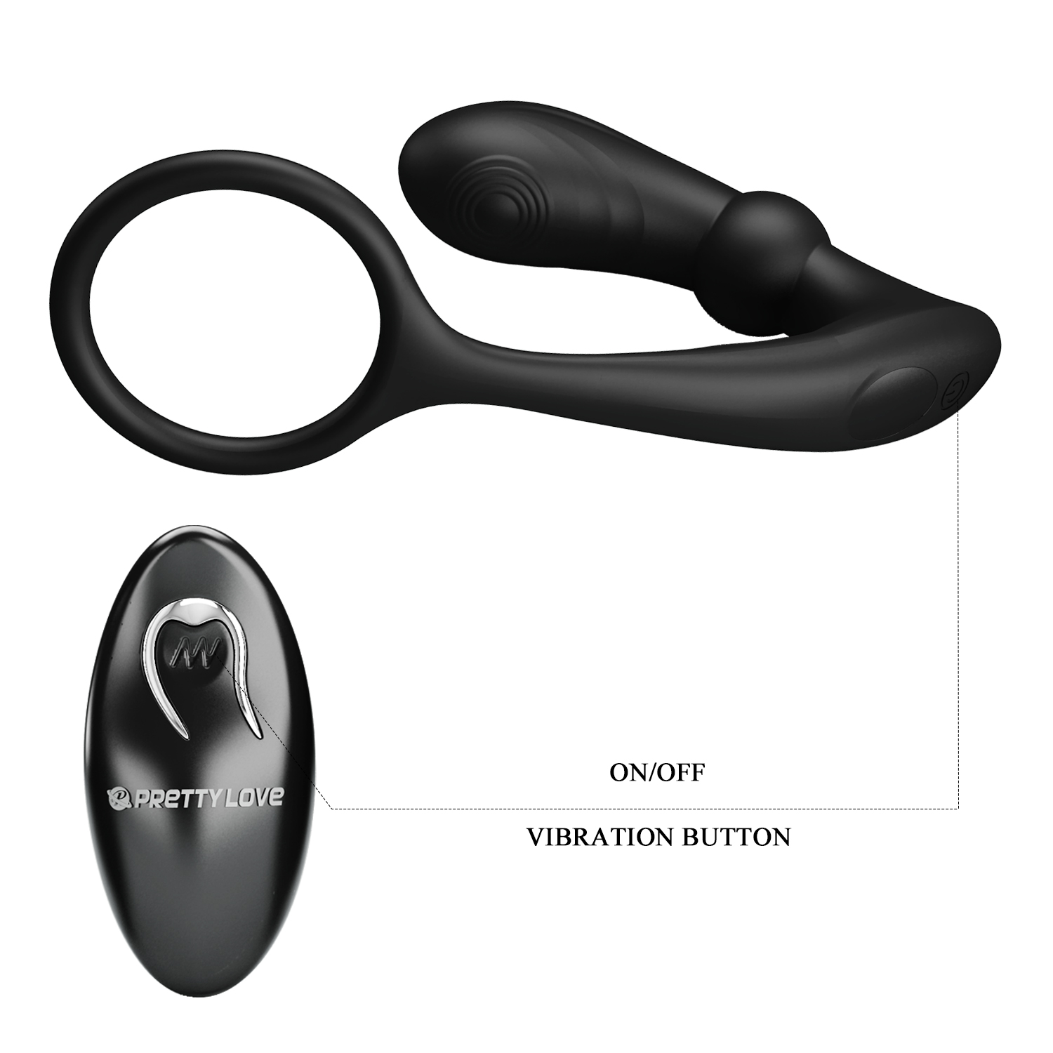 PRETTY LOVE WARREN R-C vibrating pulsating plug with ring - Image 3