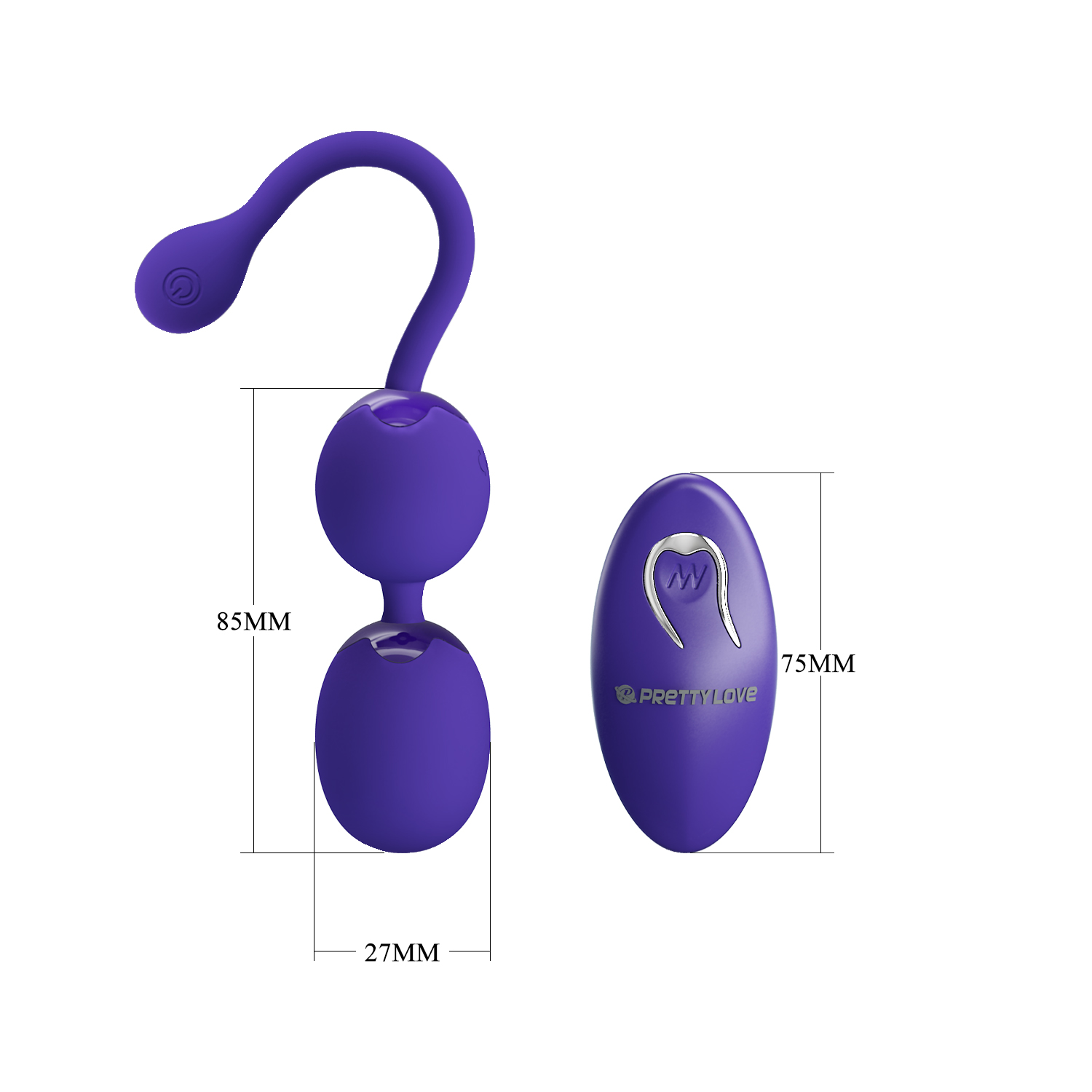 Pretty Love WILLIE YOUTH Remote Controlled Kegel Balls 8.5 x 2.7 cm BLUE - Image 3