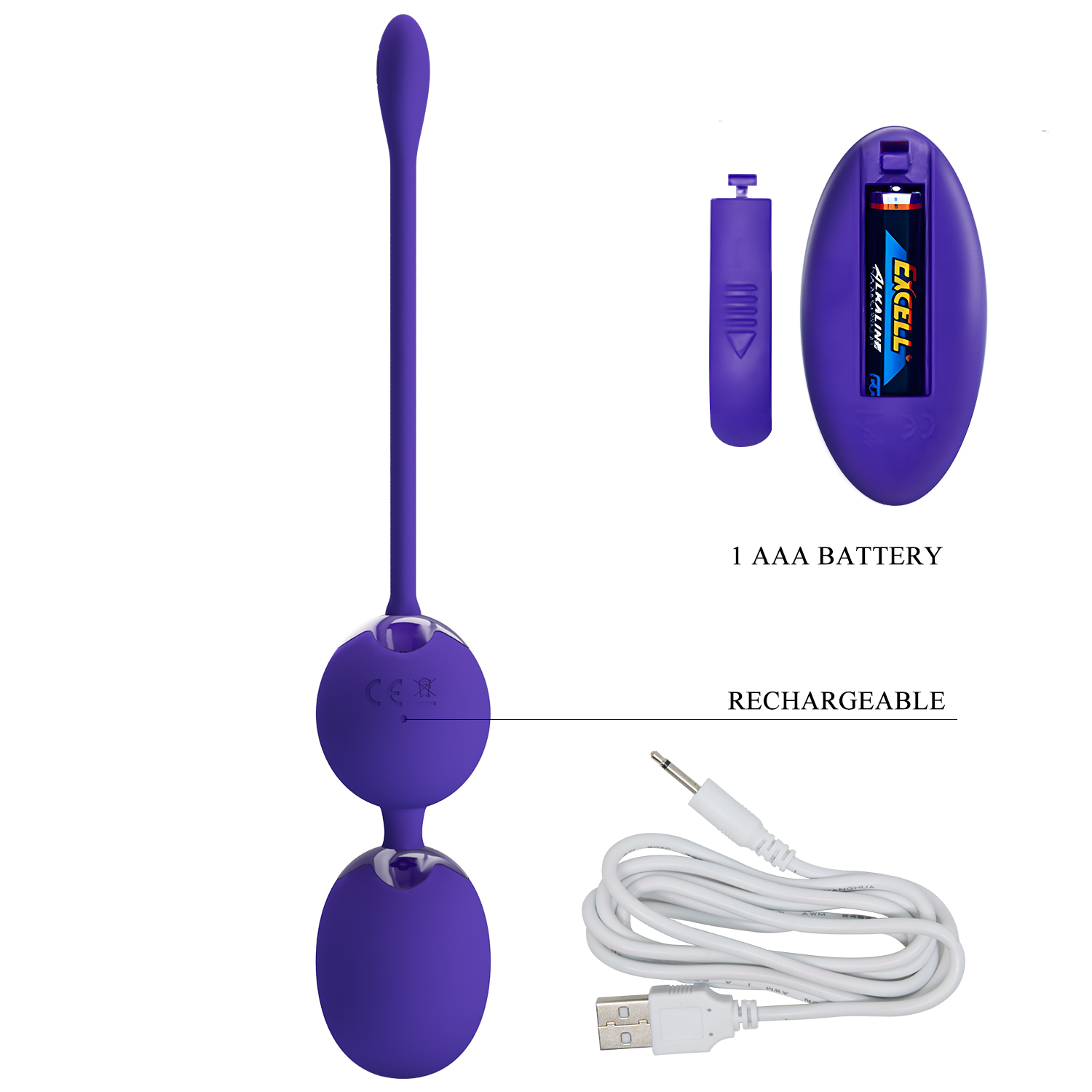 Pretty Love WILLIE YOUTH Remote Controlled Kegel Balls 8.5 x 2.7 cm BLUE - Image 2