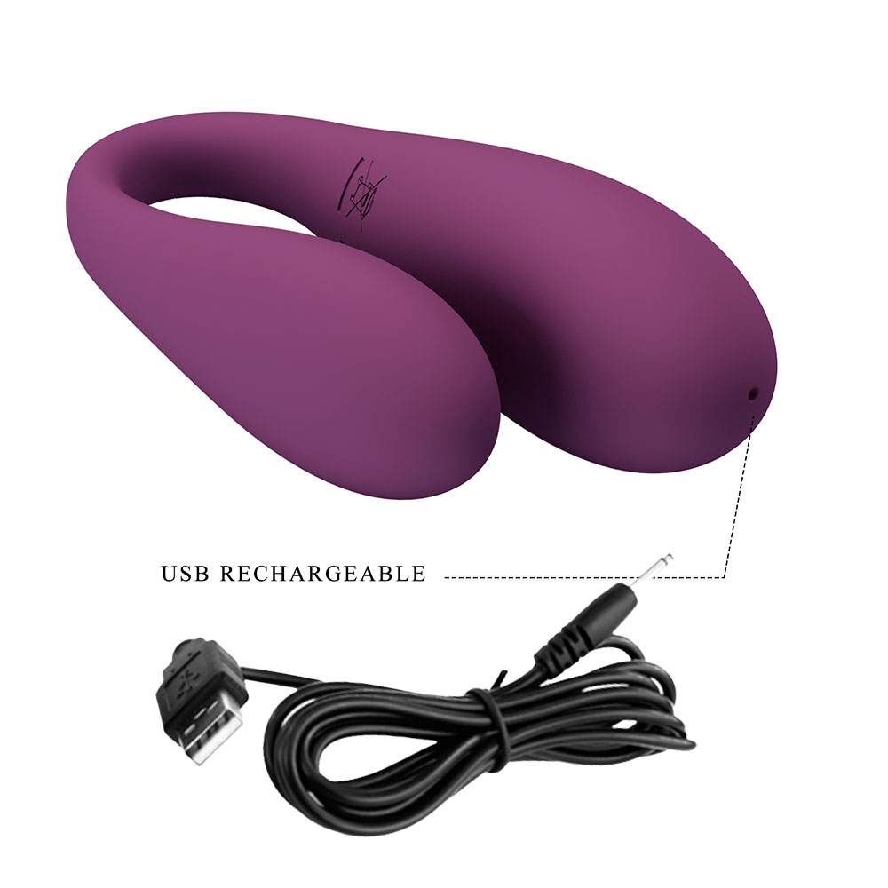 Pretty Love AUGUST App Controlled Couples Vibrator PURPLE - Image 6
