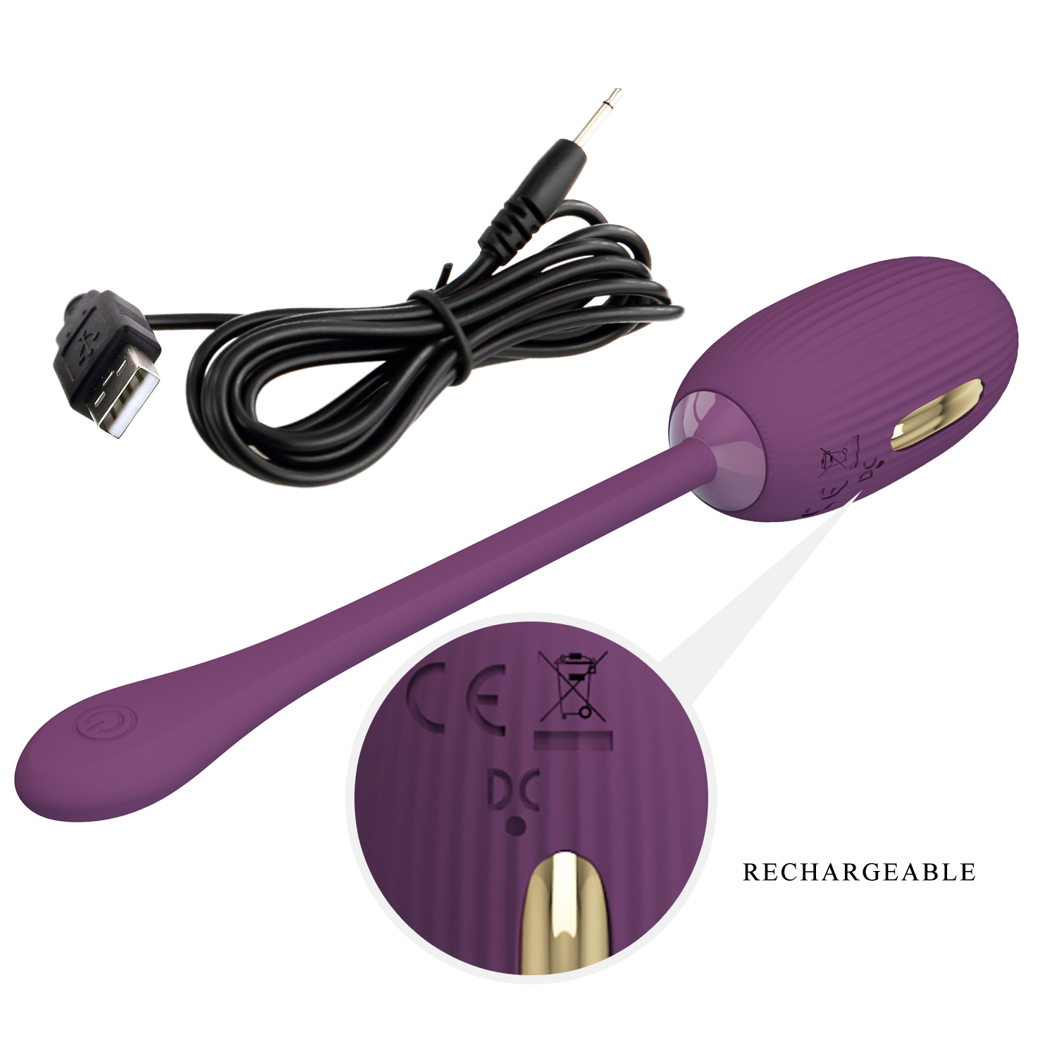 Pretty Love DOREEN Egg Vibrator with Electro shock PURPLE - Image 6