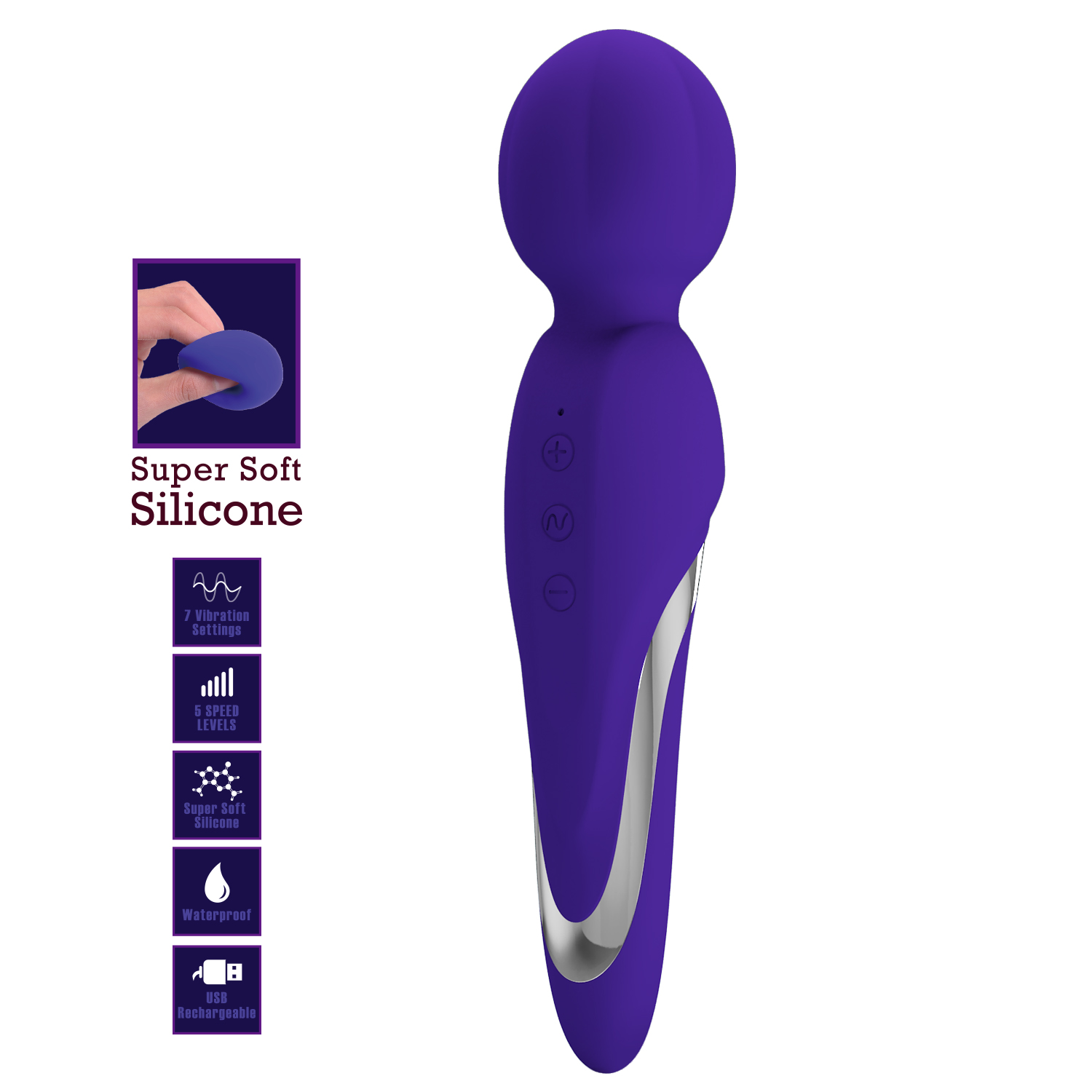 Pretty Love WALTER Wand Massager BLUE - Image 2