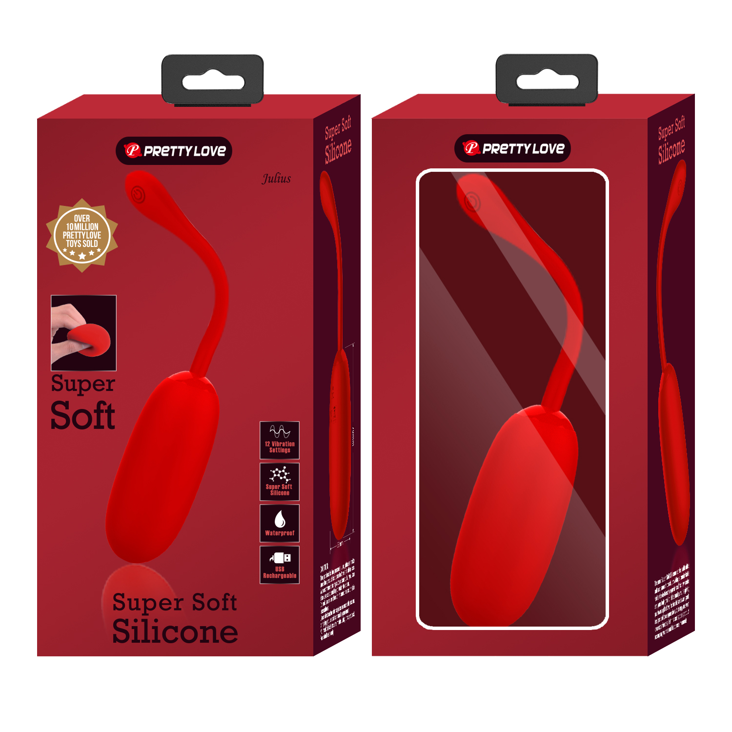 Pretty Love JULIUS Egg Vibrator RED - Image 4