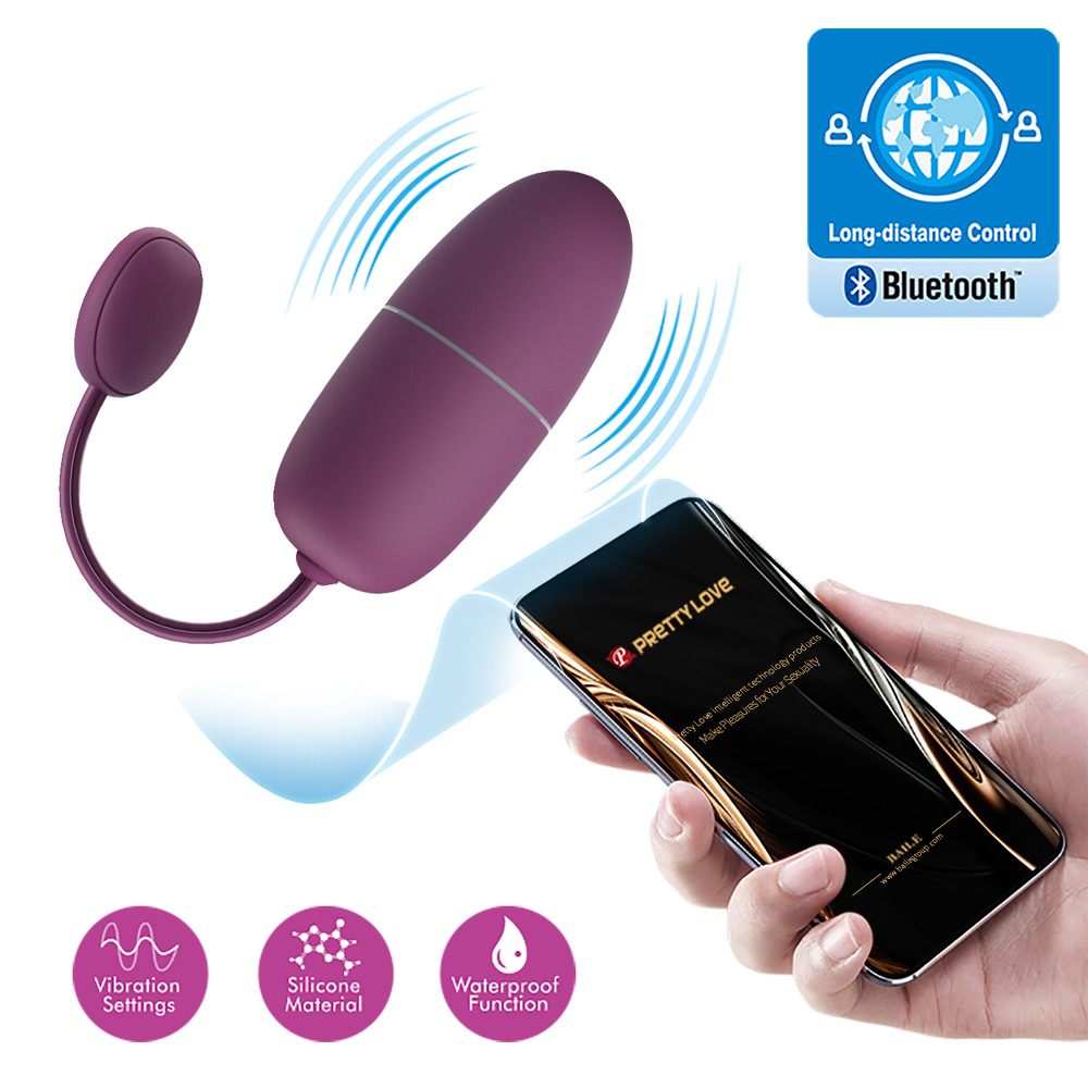 Pretty Love NYMPH App Controlled Egg Vibrator PURPLE - Image 2