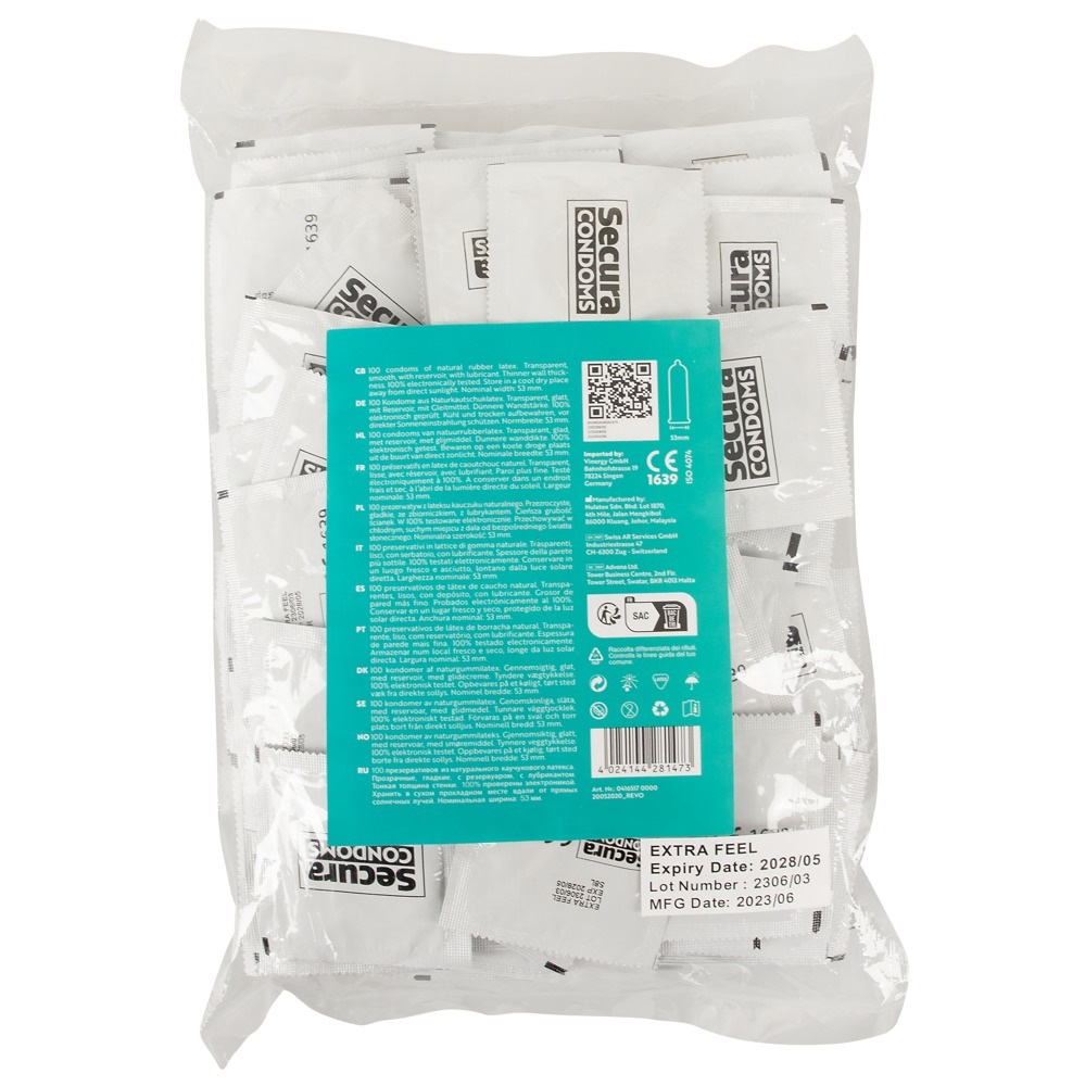 Secura Extra Feel pack of 100 condoms - Image 3