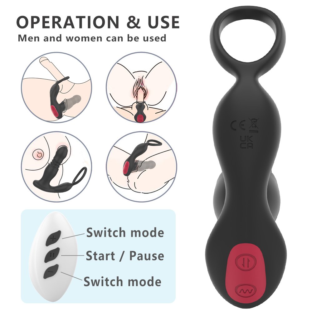 Lock Down Thrusting ass lock vibrator with remote control - Image 3