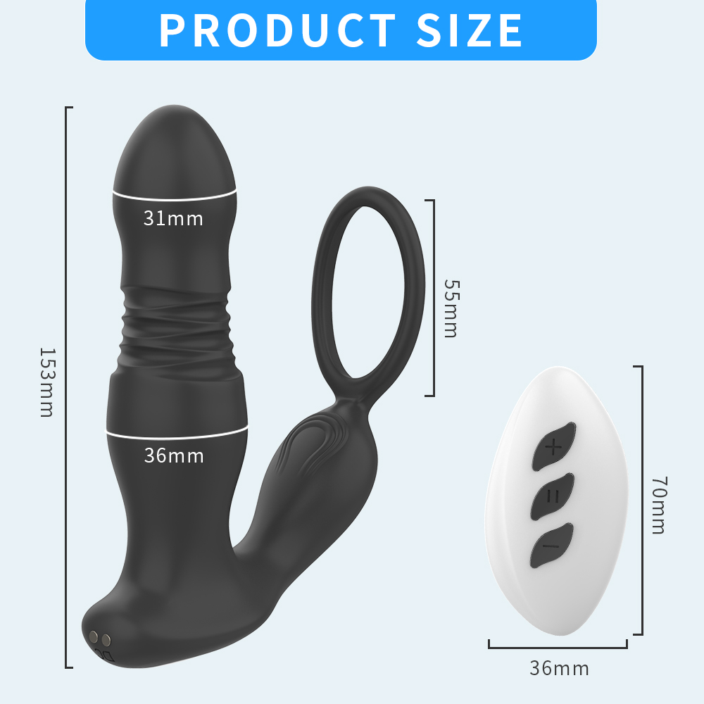 Lock Down Thrusting ass lock vibrator with remote control - Image 2
