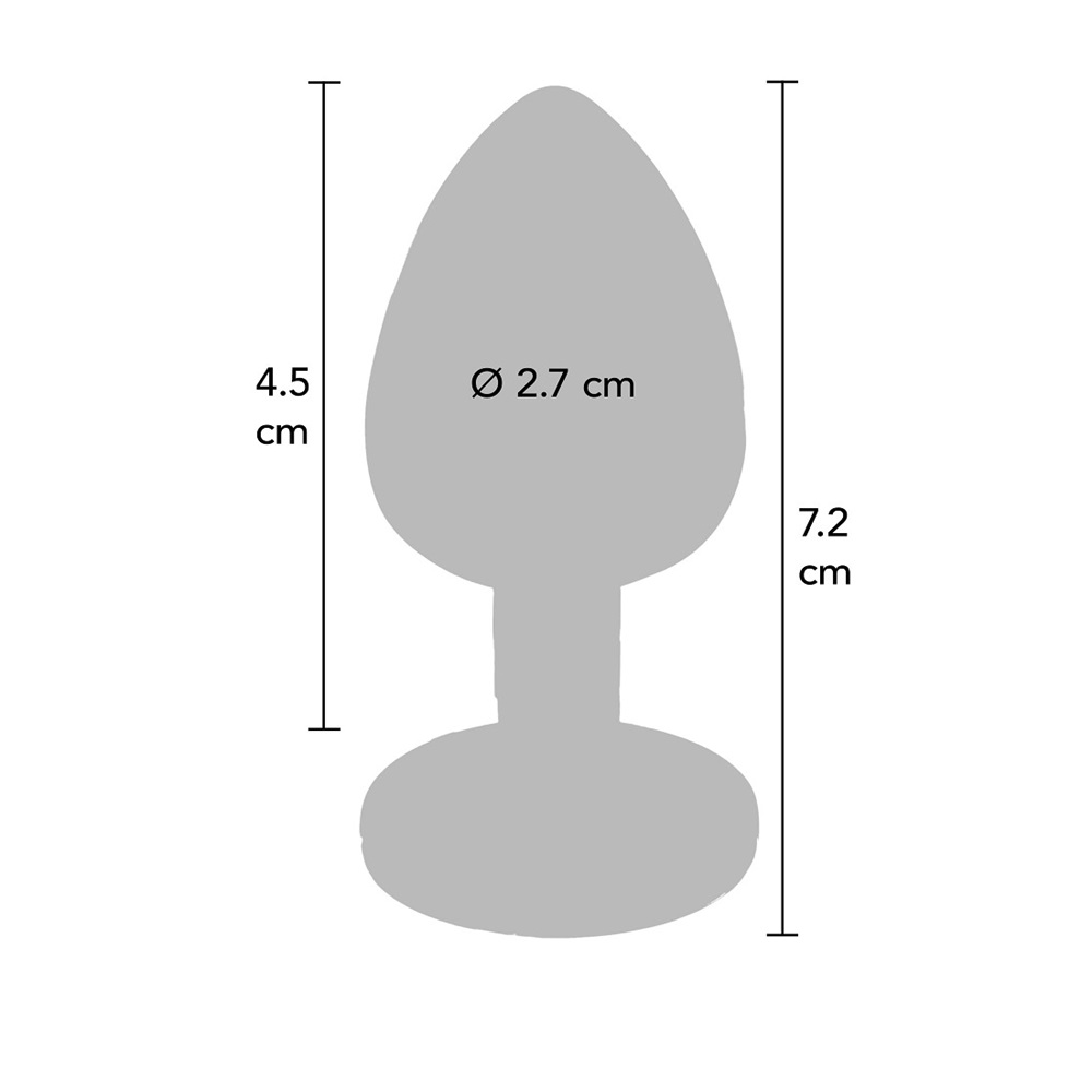 Aluminium Butt Plug with Raindow Jewel SMALL - Image 3