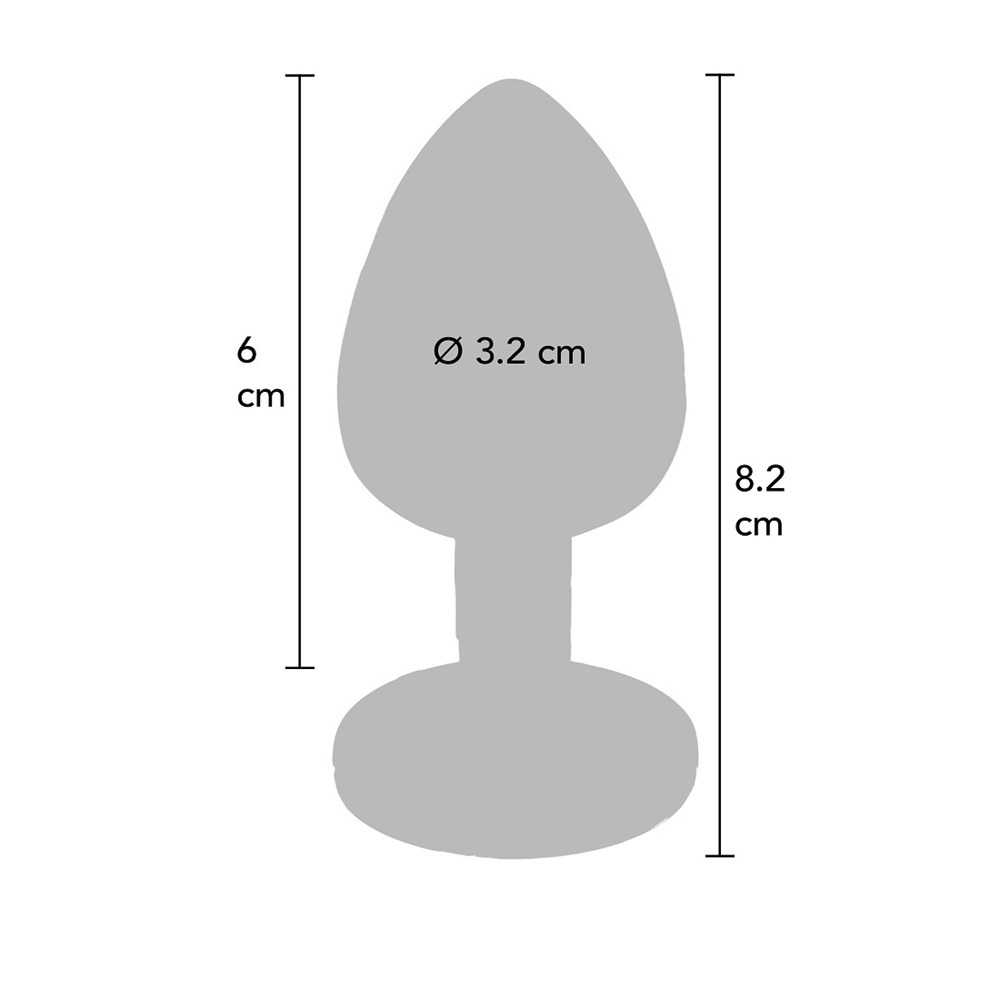 Aluminium Butt Plug with Raindow Jewel MEDIUM - Image 4