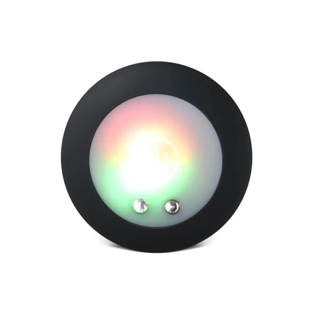 10-Speed Black Vibrating Rotating Light-Up Anal Plug with Remote Control - Image 2