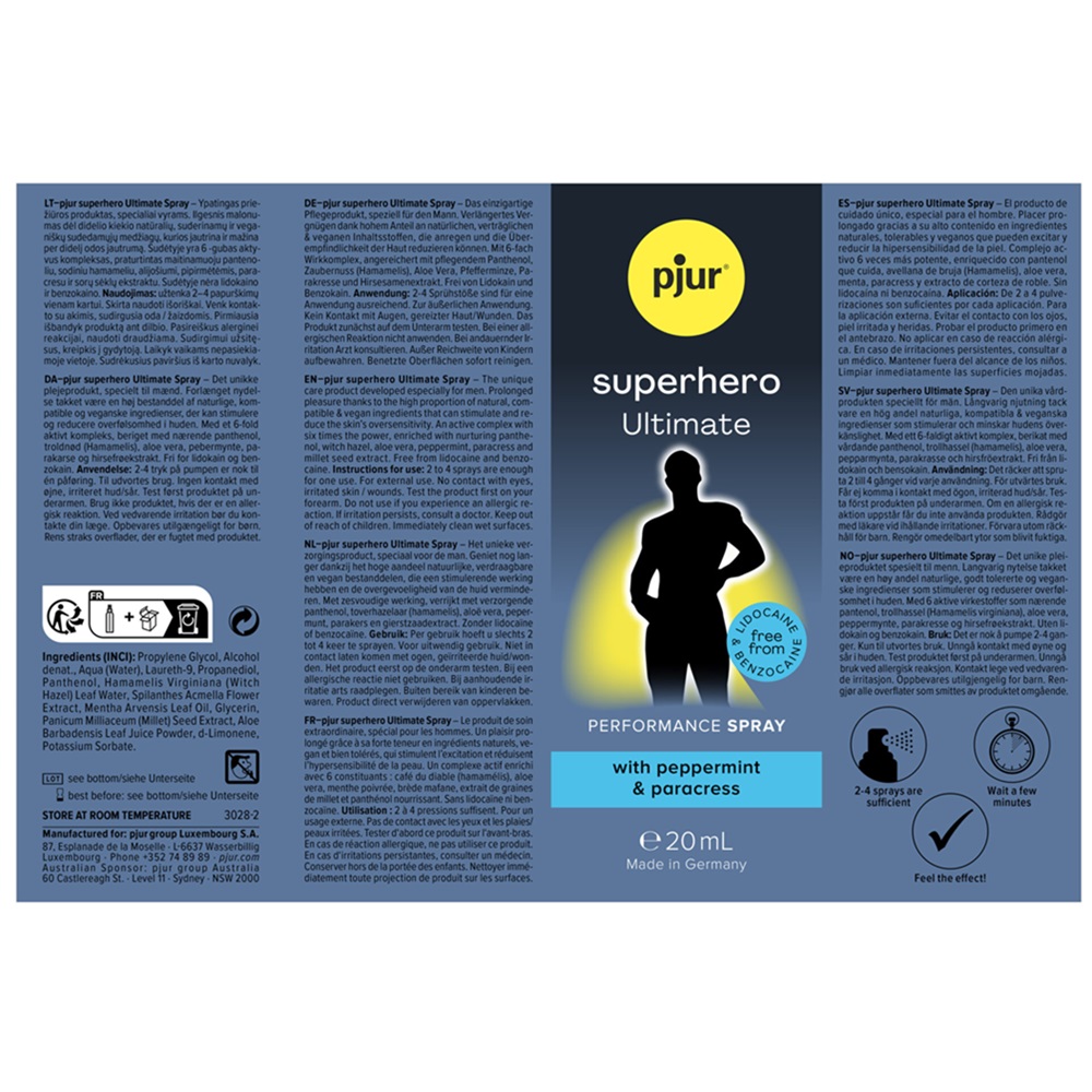 Pjur Superhero Ultimate performance spray 20 ml - Image 3