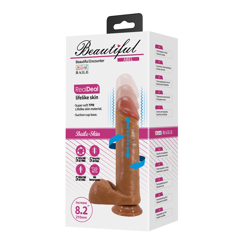 Beautiful Abel Realistic Vibrating Dildo with suction 21 x 4.2 cm - Image 7